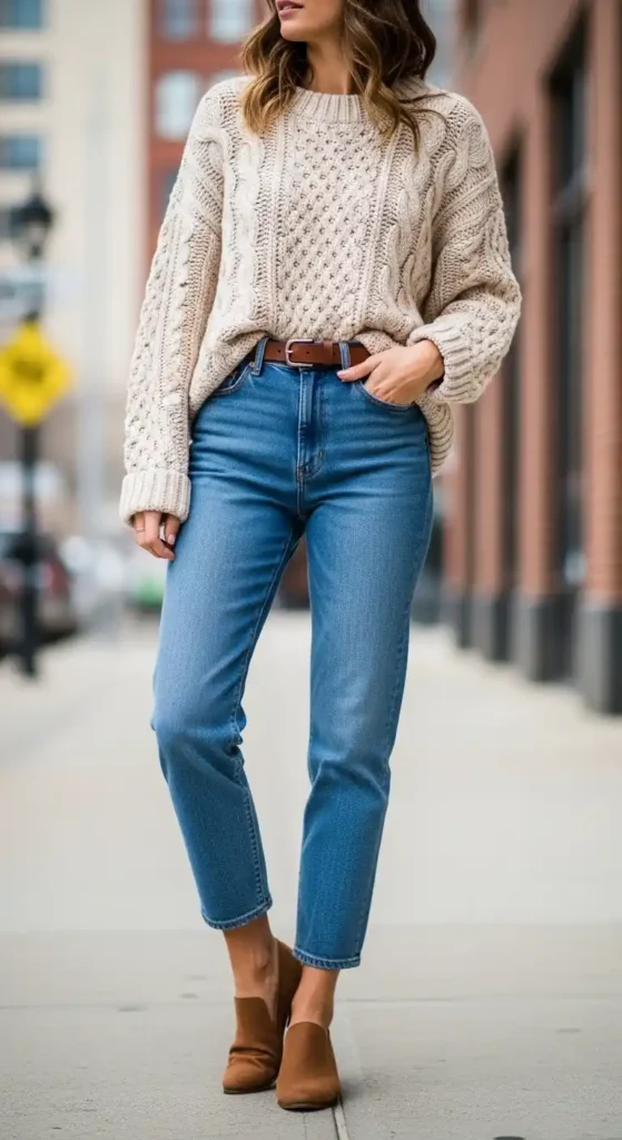 knit-sweater-and-straight-leg-jeans
