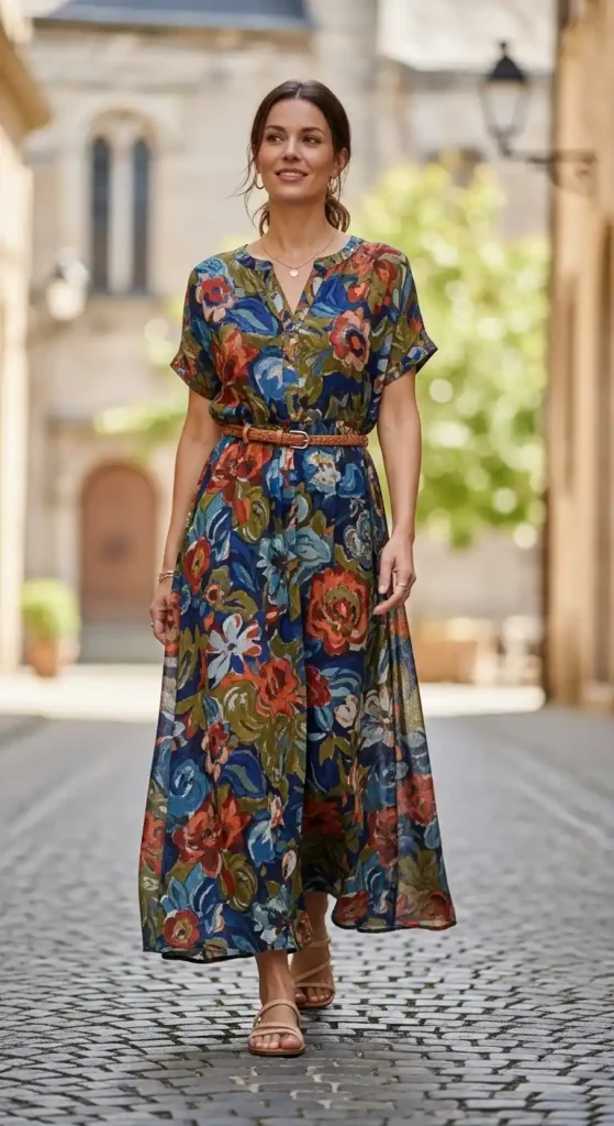 maxi-dress-and-flat-sandals