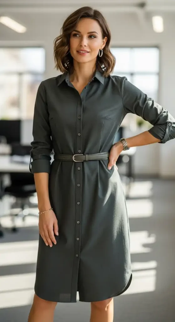 belted-shirt-dress