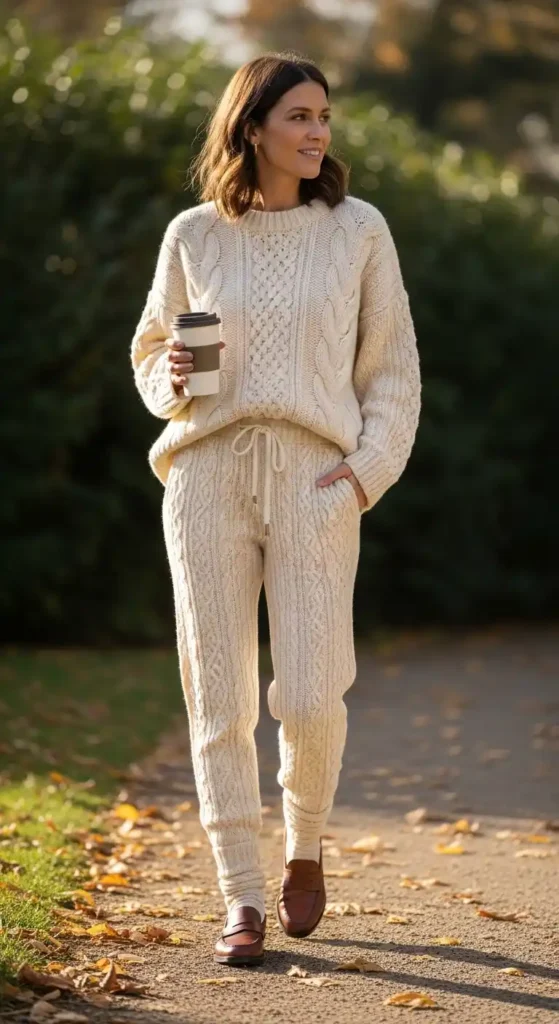 joggers-cable-knit-sweater-loafers-cable-knit-socks