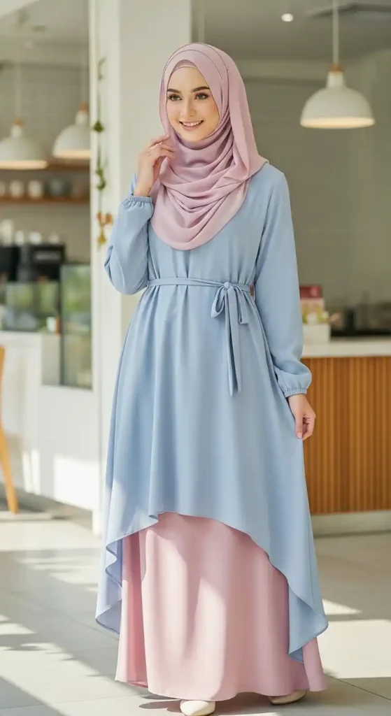 high-low-hem-dress-with-soft-hijab