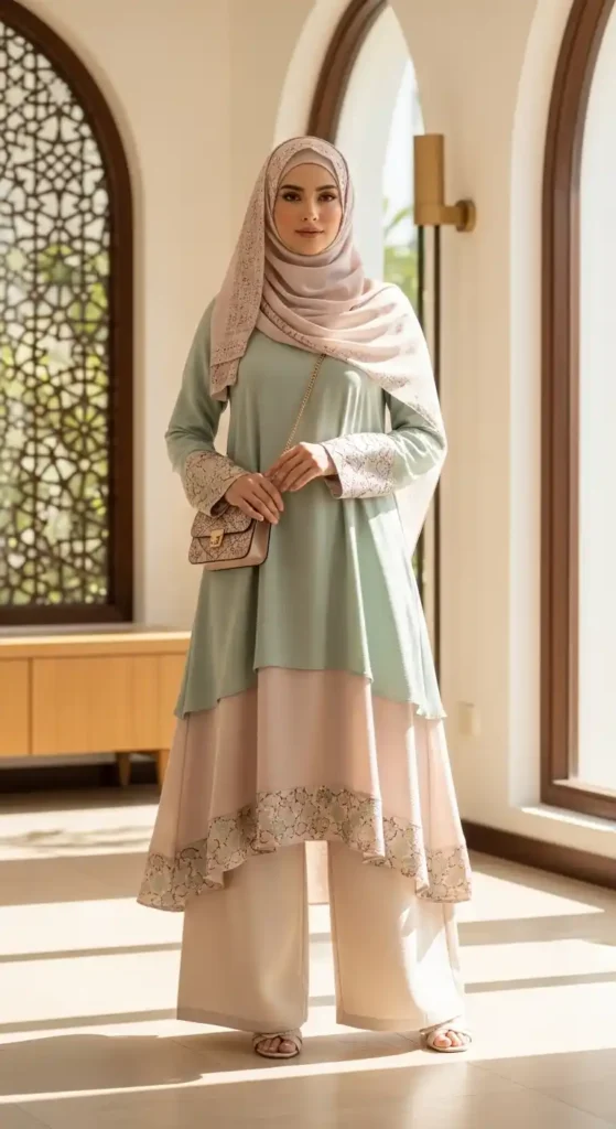 layered-tunic-and-palazzo-pants