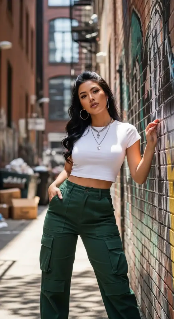 cargo-pants-with-crop-top