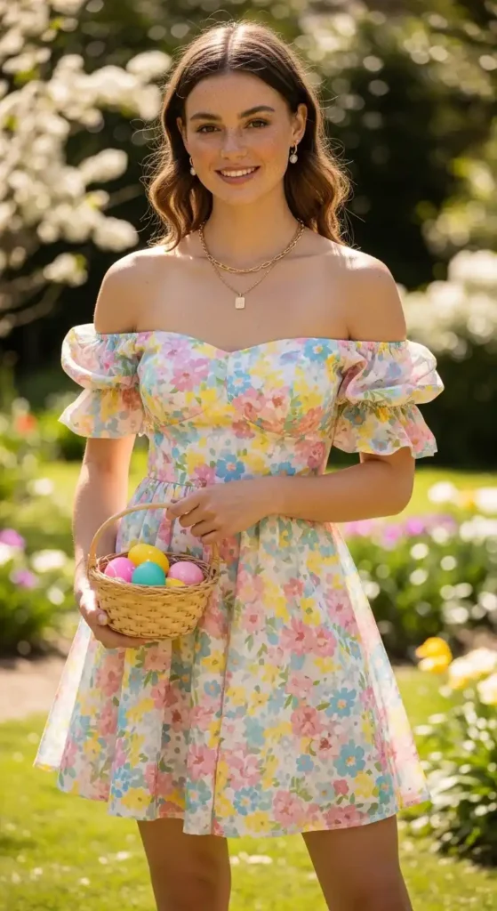 off-shoulder-floral-mini-dress-with-puff-sleeves