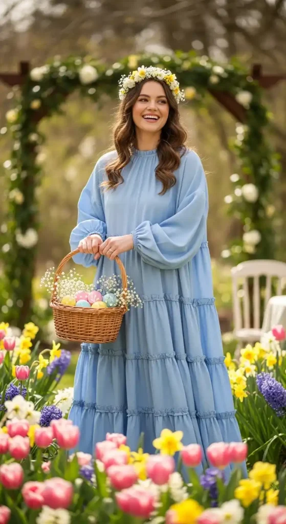 oversized-baby-blue-tiered-dress